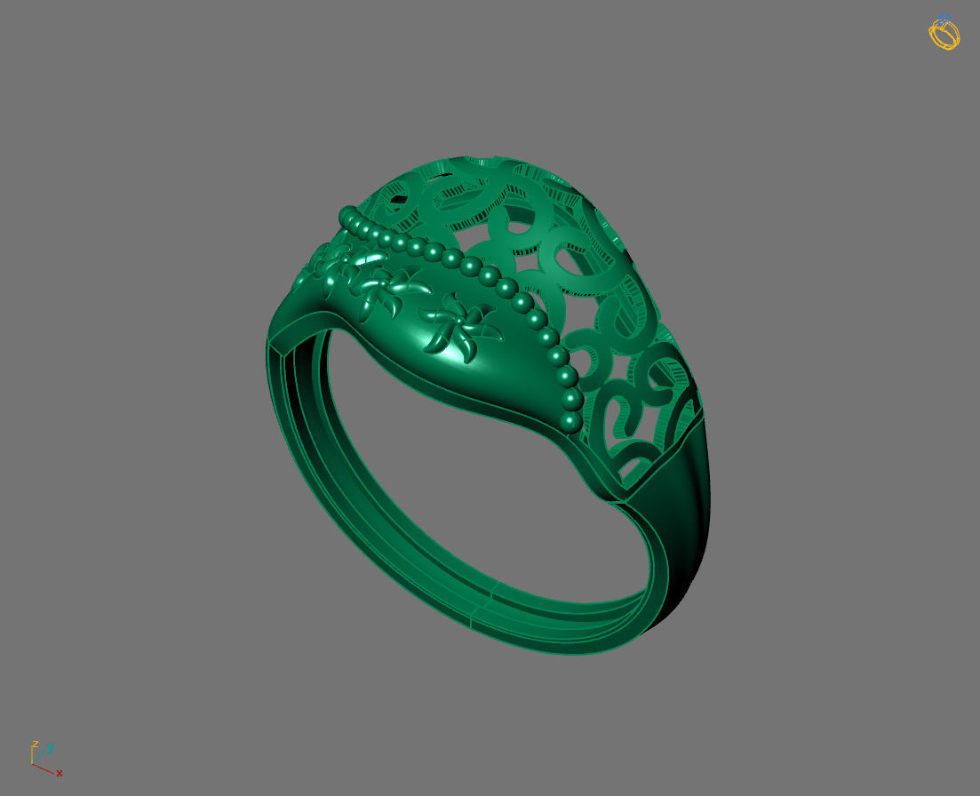 Women Plain Ring Ready STL 3DM Models Womens Rings 3D models 3D print model_1