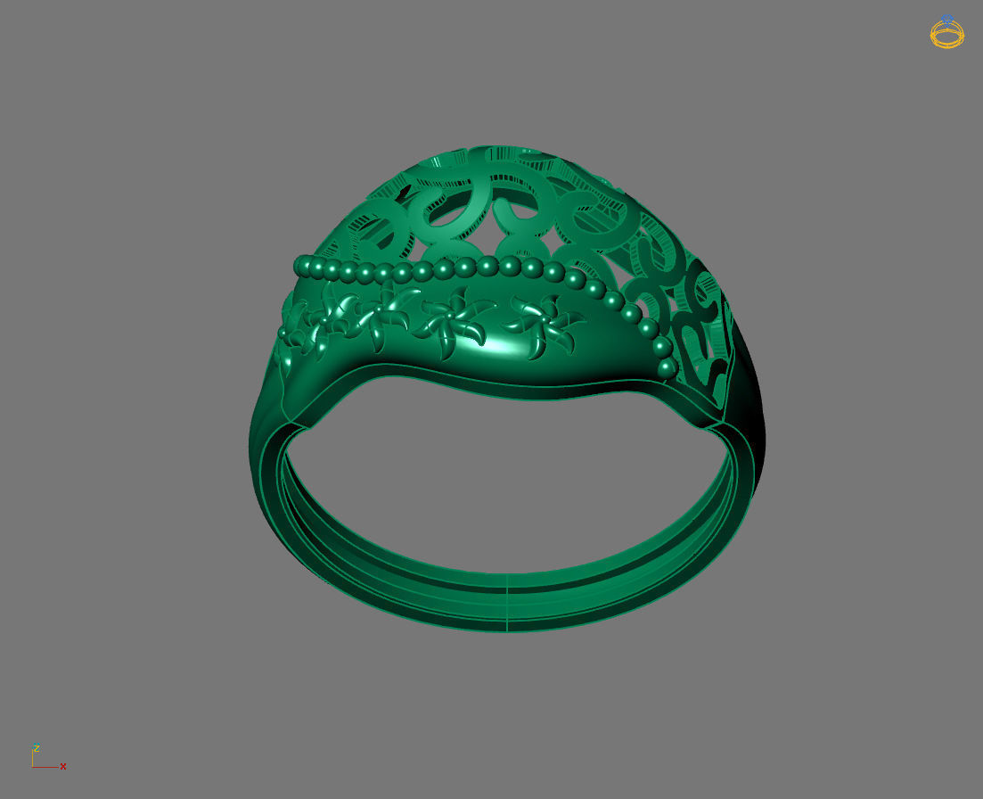Women Plain Ring Ready STL 3DM Models Womens Rings 3D models 3D print model_4