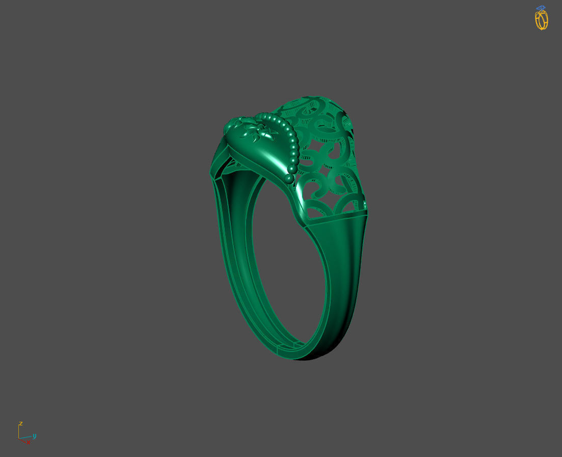 Women Plain Ring Ready STL 3DM Models Womens Rings 3D models 3D print model_3