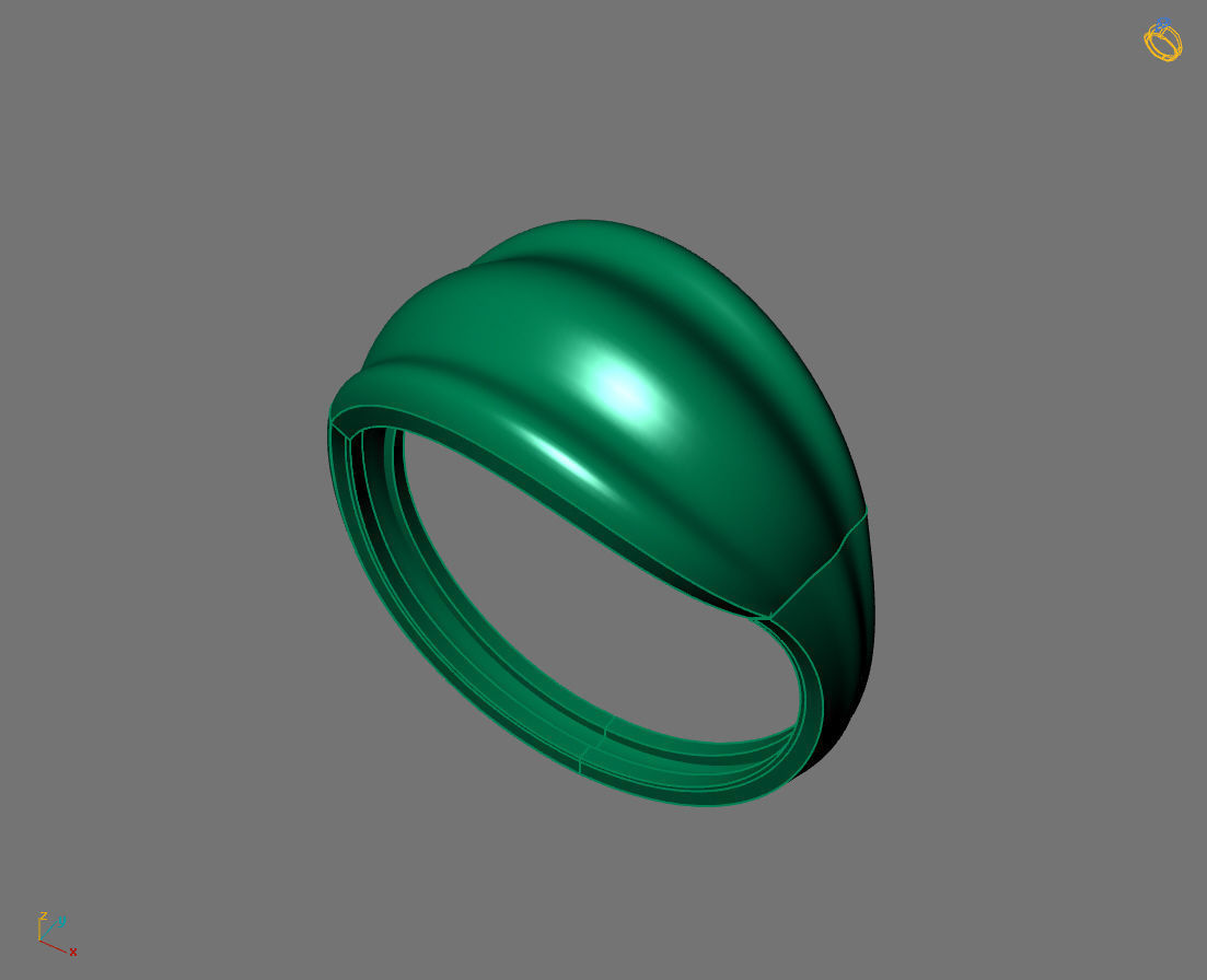 Women Plain Ring Ready STL 3DM Models Womens Rings 3D models 3D print model_1