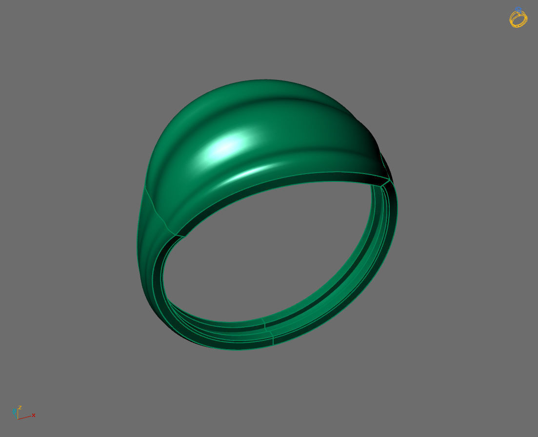 Women Plain Ring Ready STL 3DM Models Womens Rings 3D models 3D print model_2