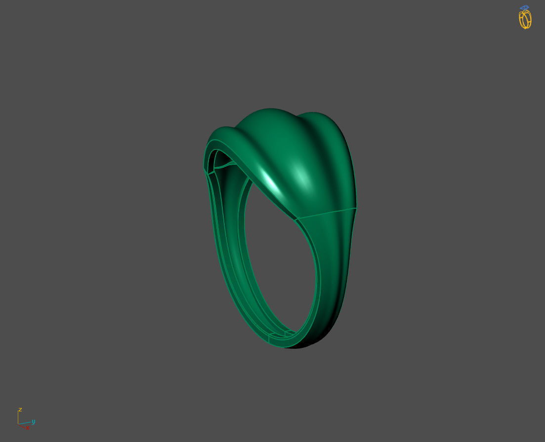 Women Plain Ring Ready STL 3DM Models Womens Rings 3D models 3D print model_3