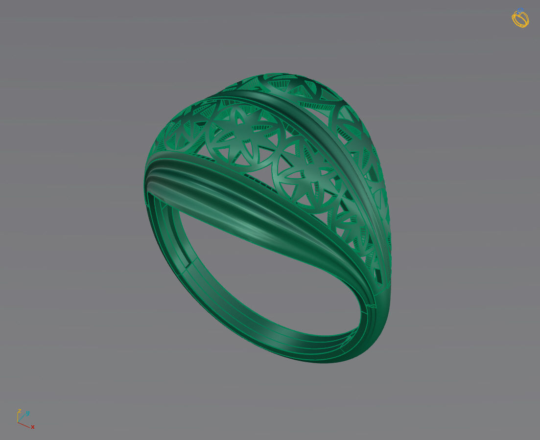 Women Plain Ring Ready STL 3DM Models Womens Rings 3D models 3D print model_1