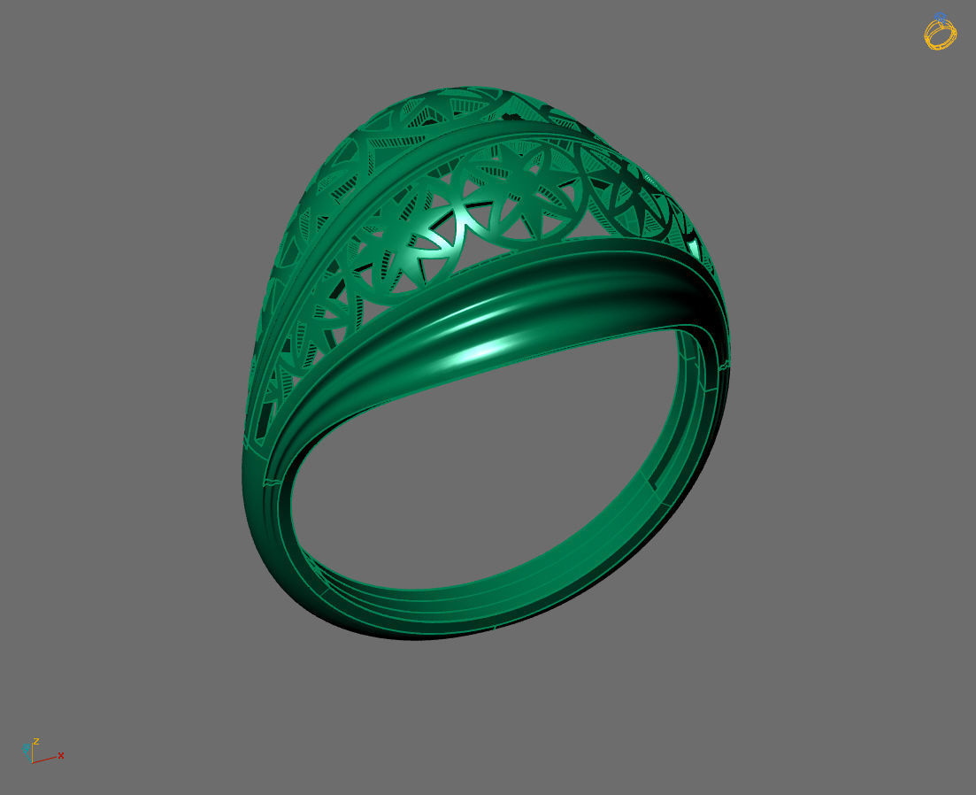 Women Plain Ring Ready STL 3DM Models Womens Rings 3D models 3D print model_2