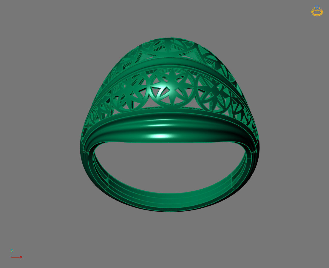 Women Plain Ring Ready STL 3DM Models Womens Rings 3D models 3D print model_4