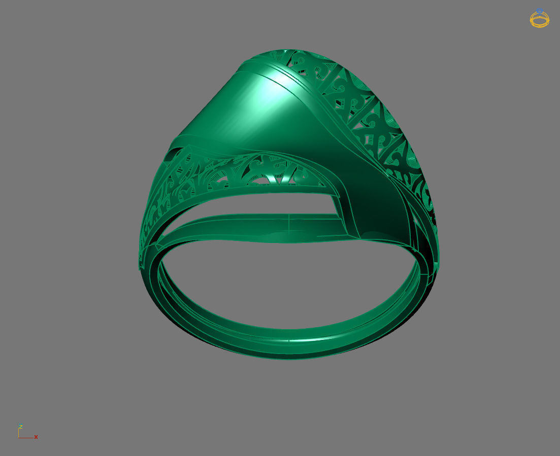 Women Plain Ring Ready STL 3DM Models Womens Rings 3D models 3D print model_4