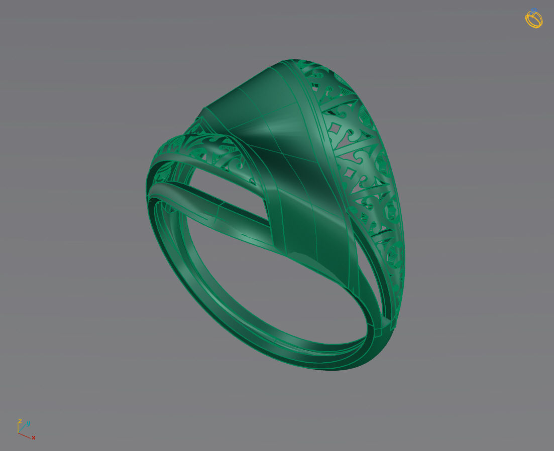 Women Plain Ring Ready STL 3DM Models Womens Rings 3D models 3D print model_1