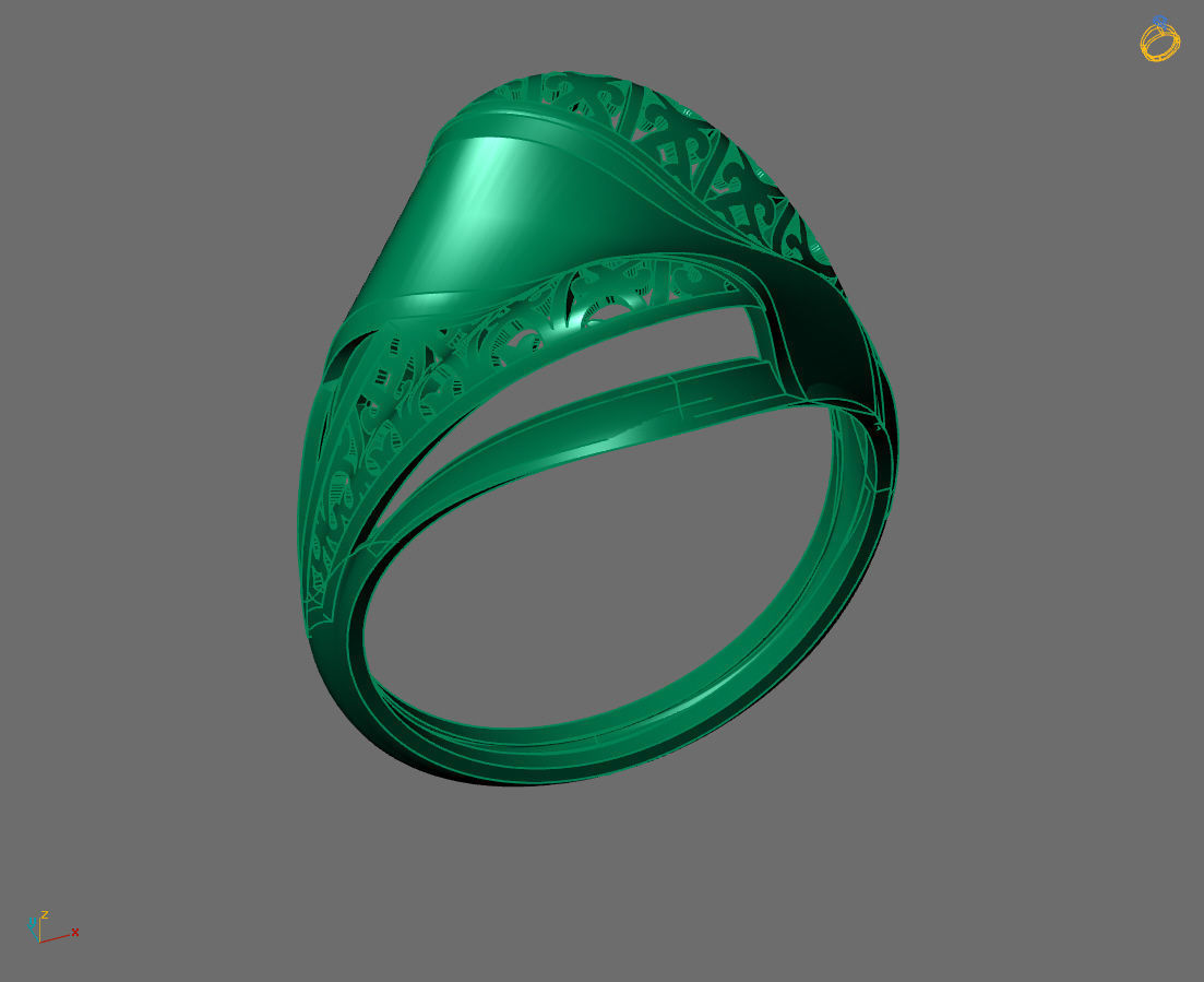 Women Plain Ring Ready STL 3DM Models Womens Rings 3D models 3D print model_2