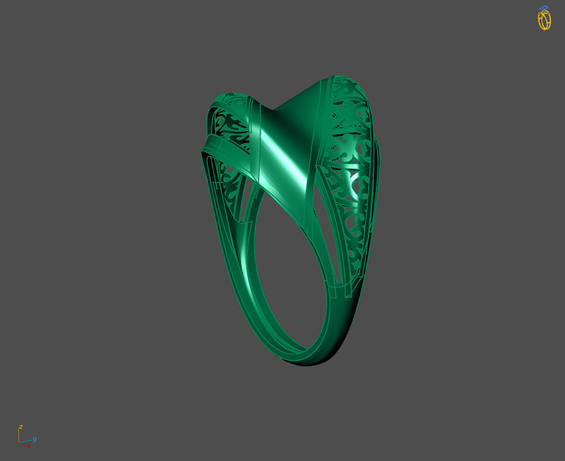 Women Plain Ring Ready STL 3DM Models Womens Rings 3D models 3D print model_3