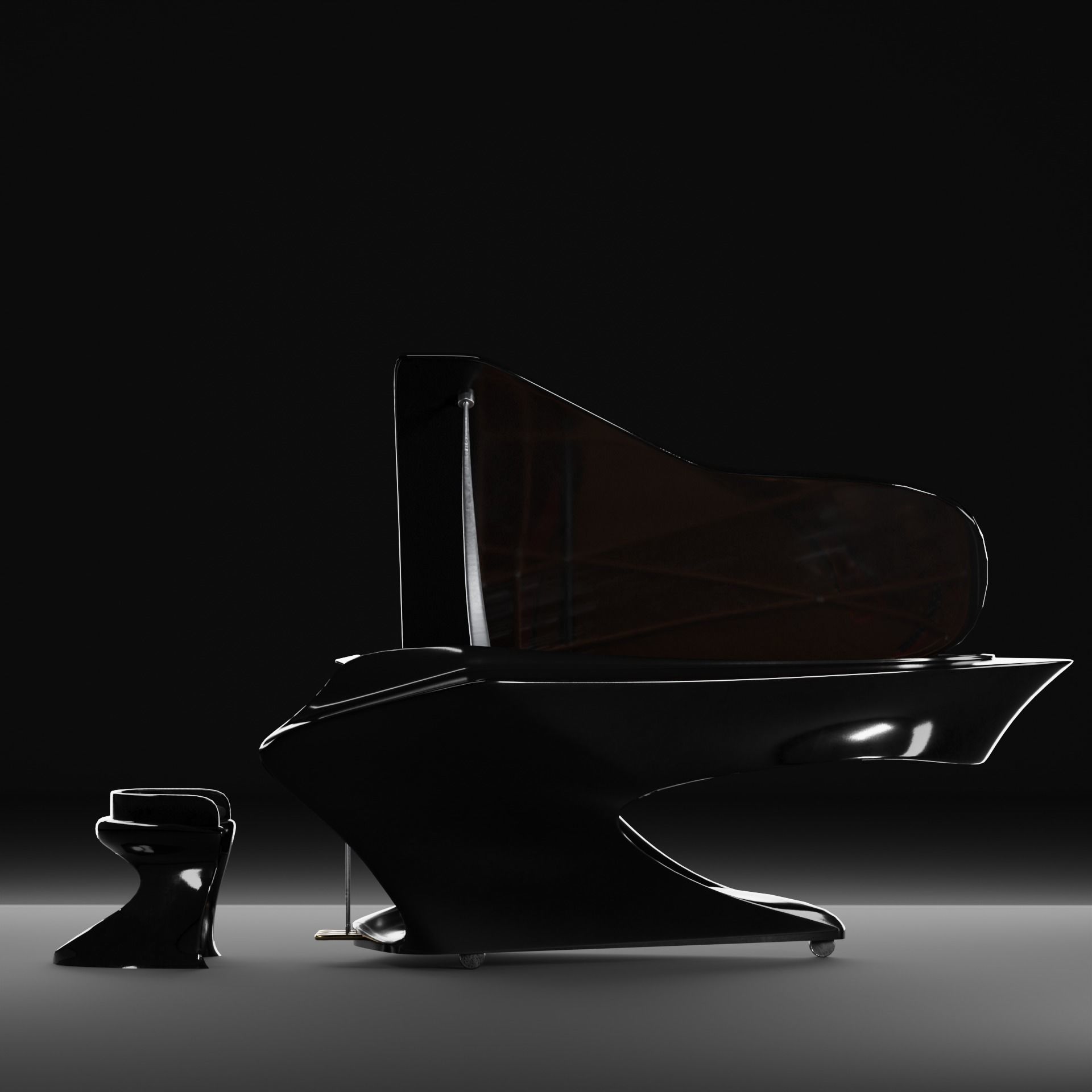 Piano 3D model_9