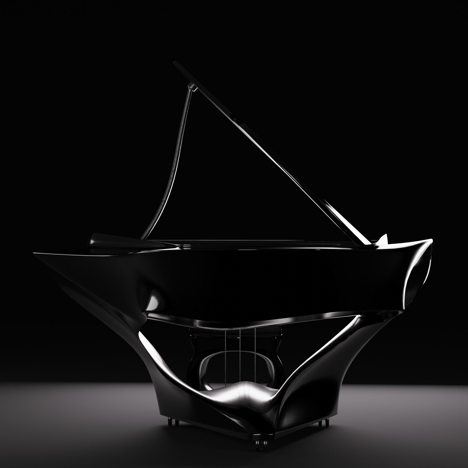 Piano 3D model_8