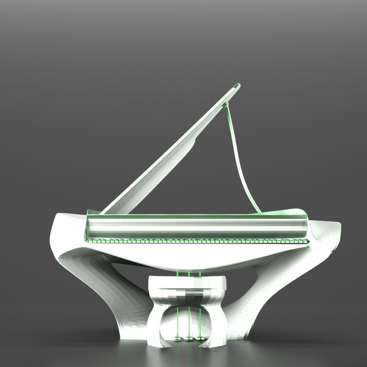 Piano 3D model_2