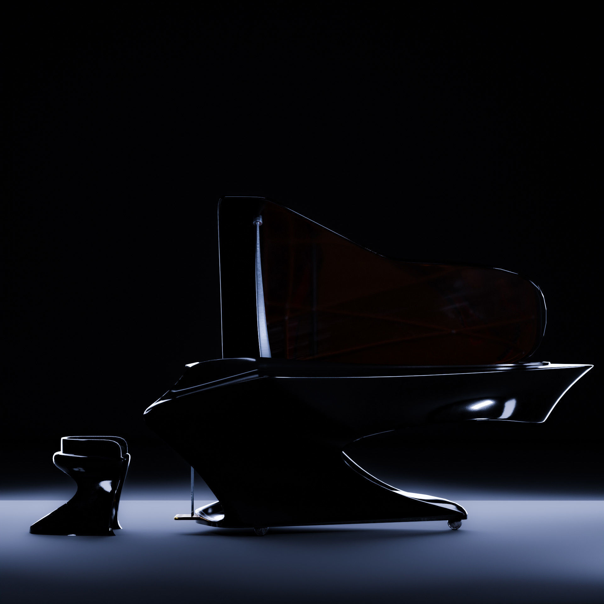Piano 3D model_5