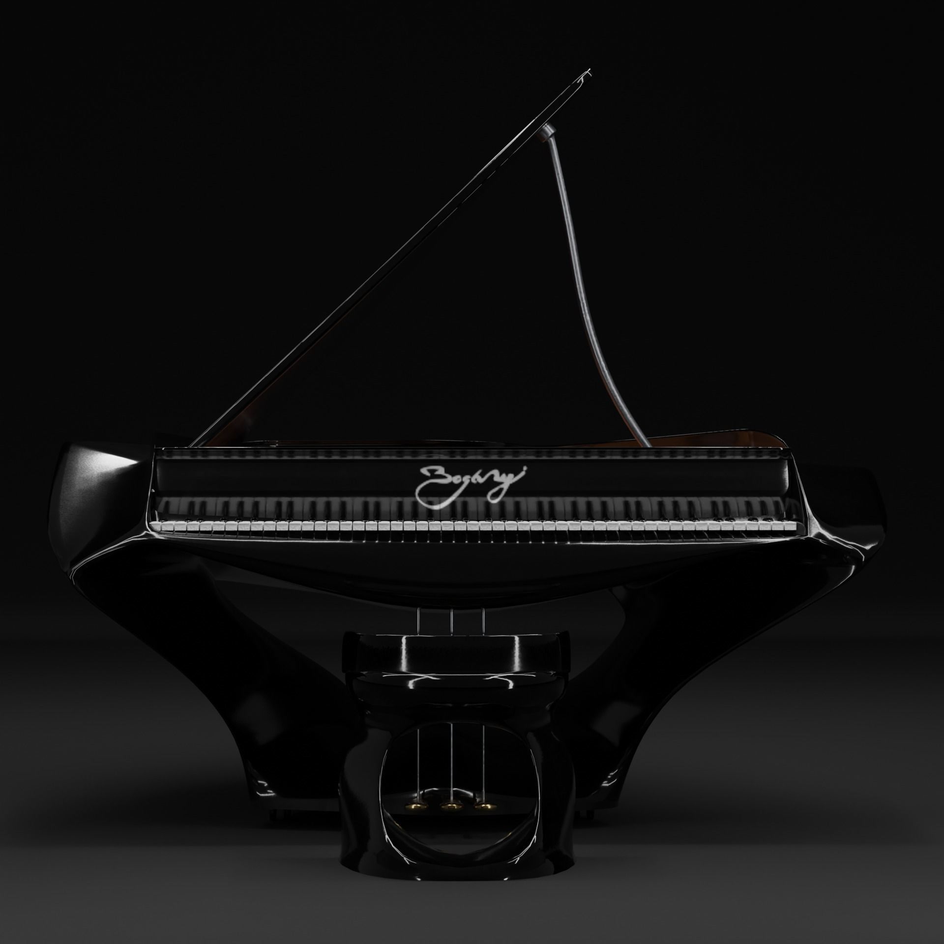 Piano 3D model_10