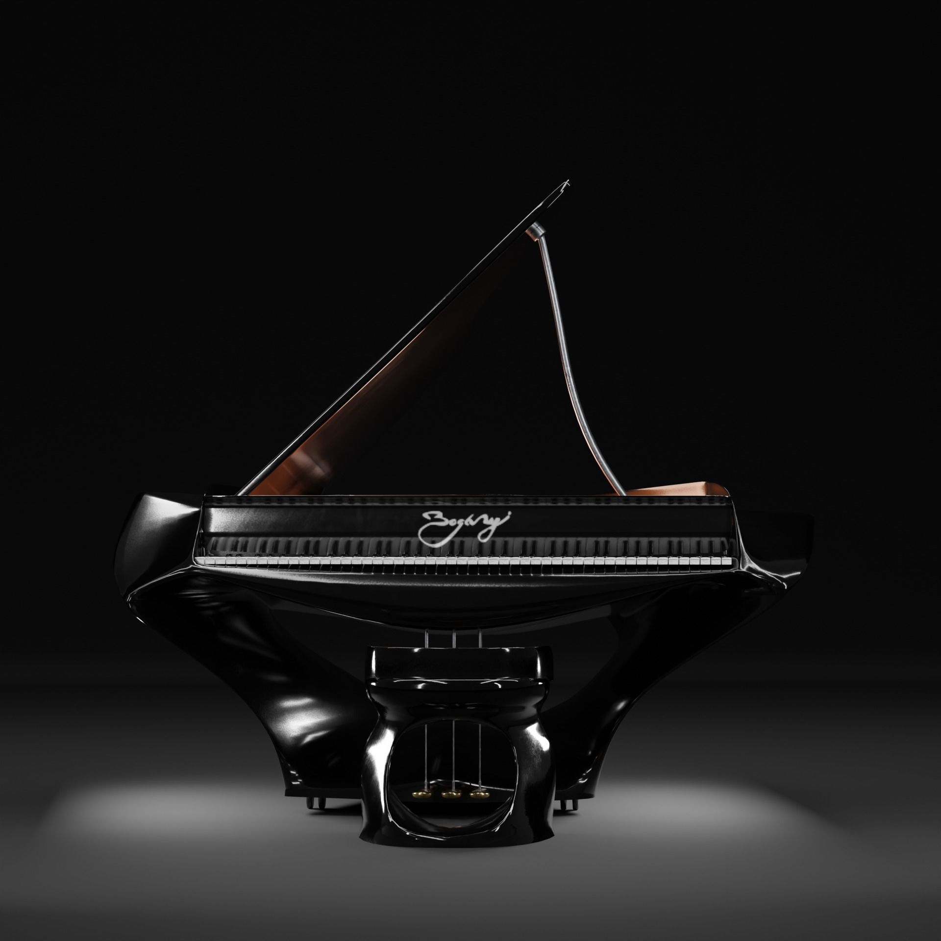 Piano 3D model_12
