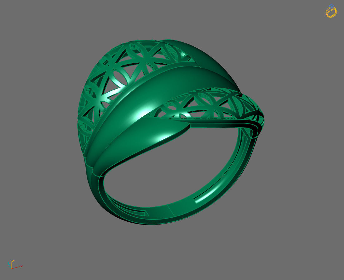 Women Plain Ring Ready STL 3DM Models Womens Rings 3D models 3D print model_2
