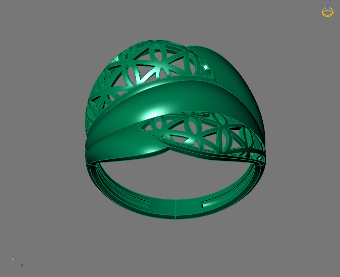 Women Plain Ring Ready STL 3DM Models Womens Rings 3D models 3D print model_4