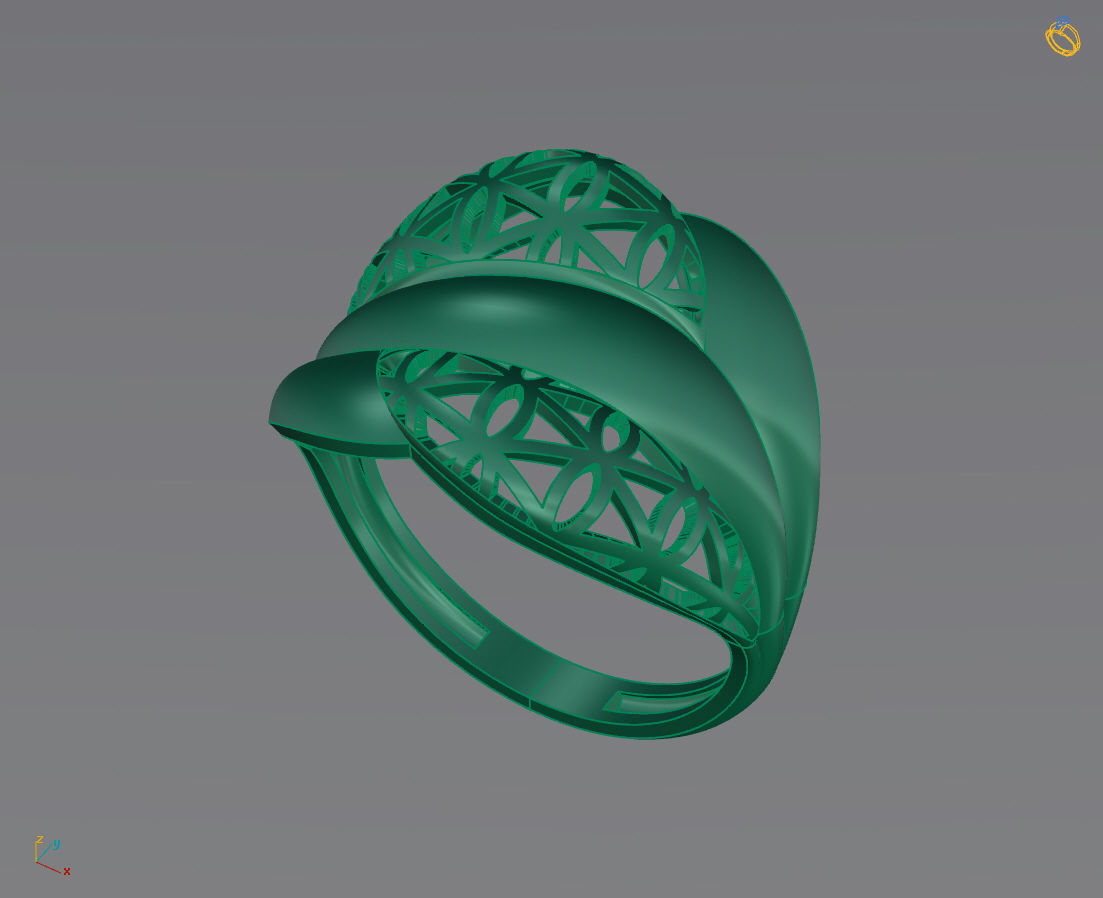 Women Plain Ring Ready STL 3DM Models Womens Rings 3D models 3D print model_1
