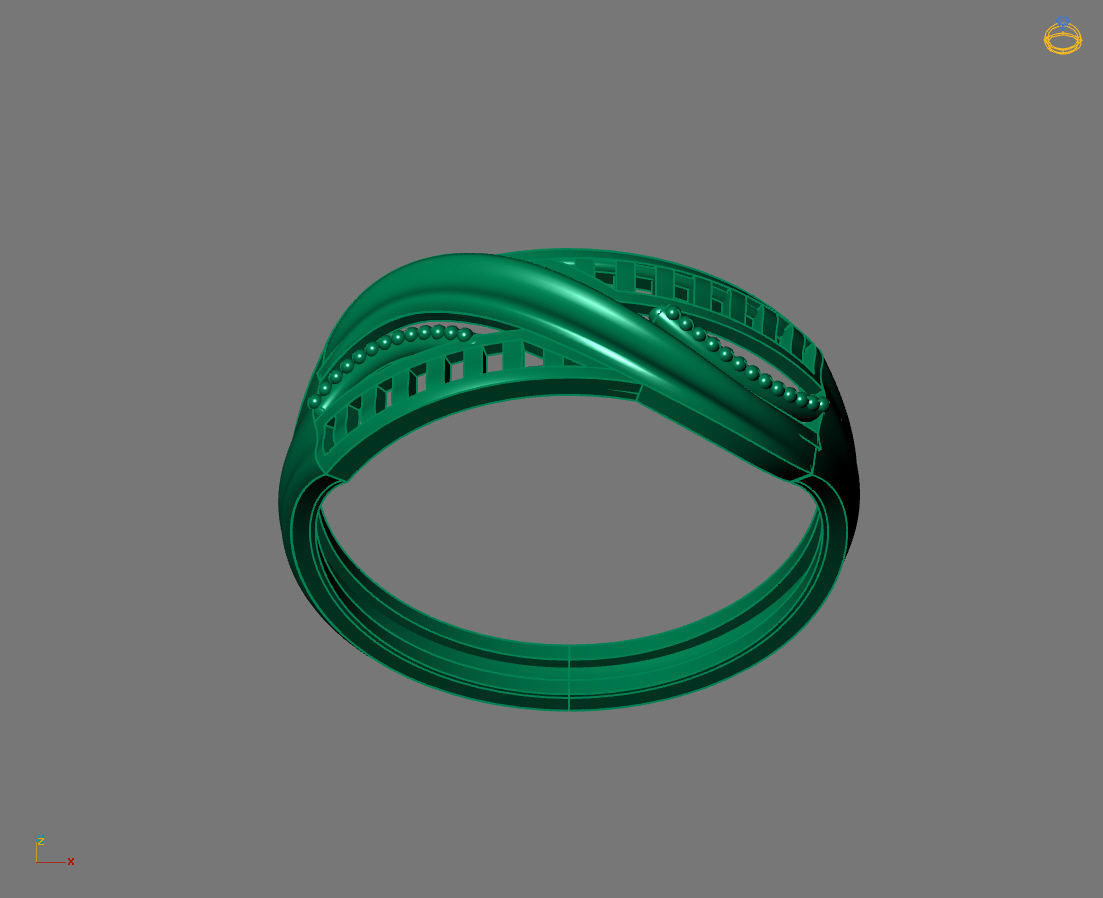 Women Plain Ring Ready STL 3DM Models Womens Rings 3D models 3D print model_4