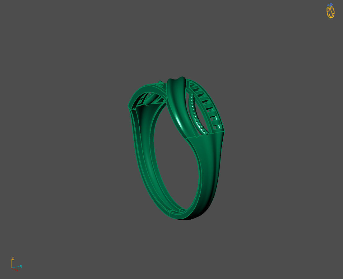 Women Plain Ring Ready STL 3DM Models Womens Rings 3D models 3D print model_3