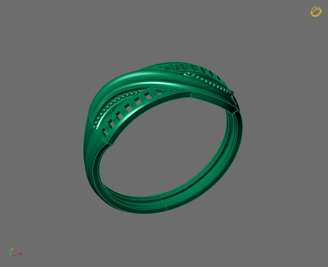 Women Plain Ring Ready STL 3DM Models Womens Rings 3D models 3D print model_2