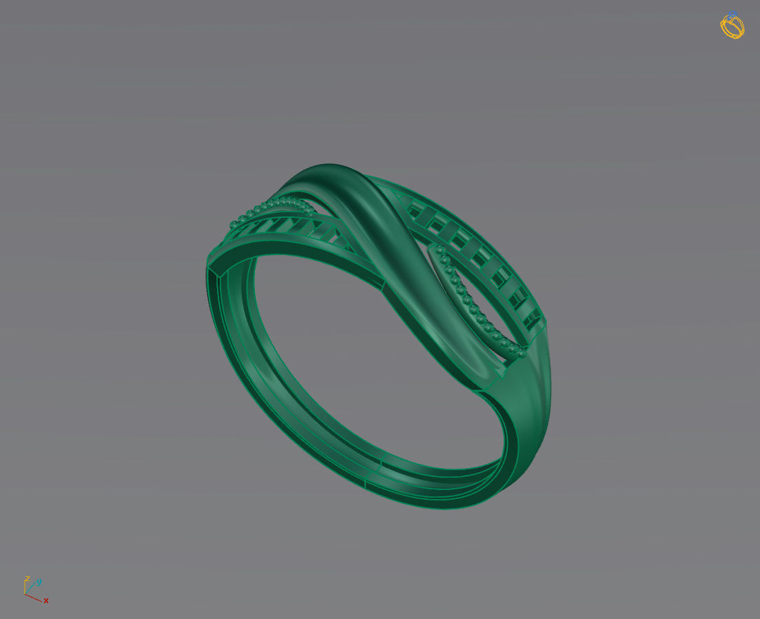 Women Plain Ring Ready STL 3DM Models Womens Rings 3D models 3D print model_1