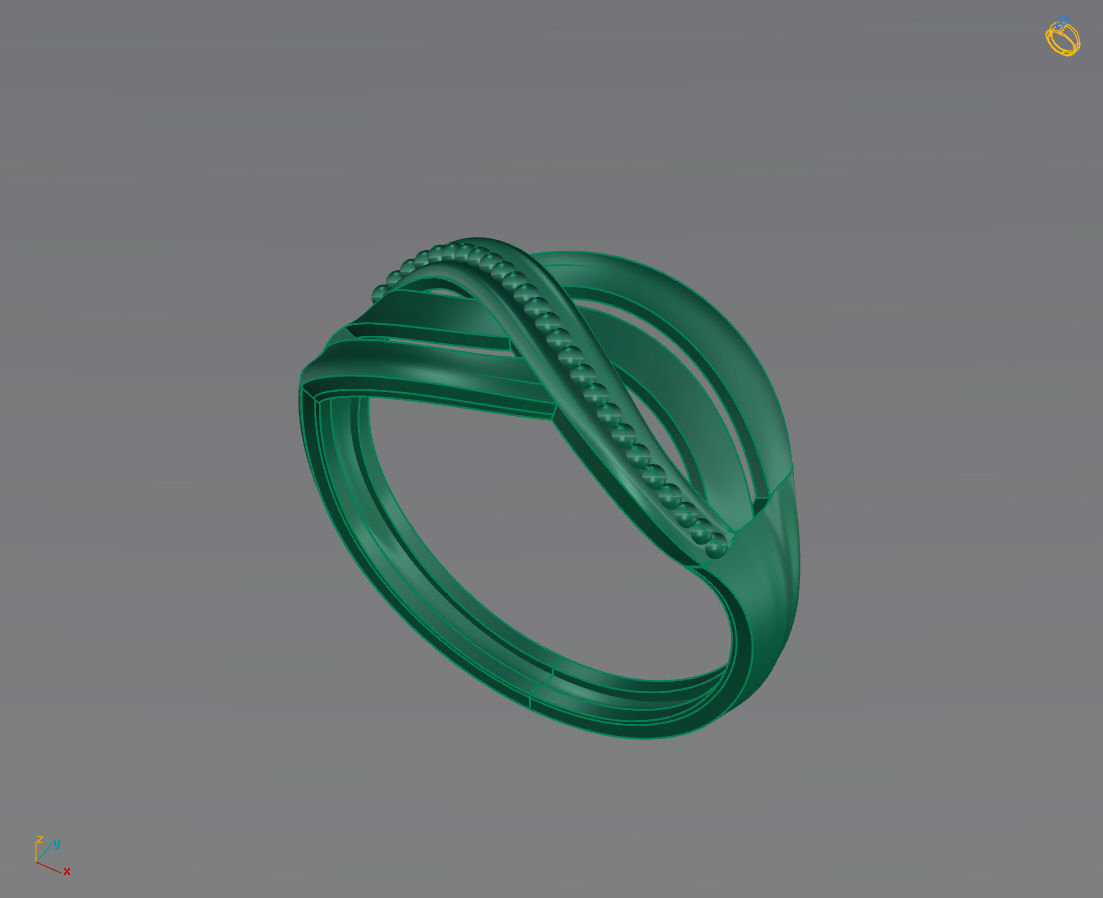 Women Plain Ring Ready STL 3DM Models Womens Rings 3D models 3D print model_1