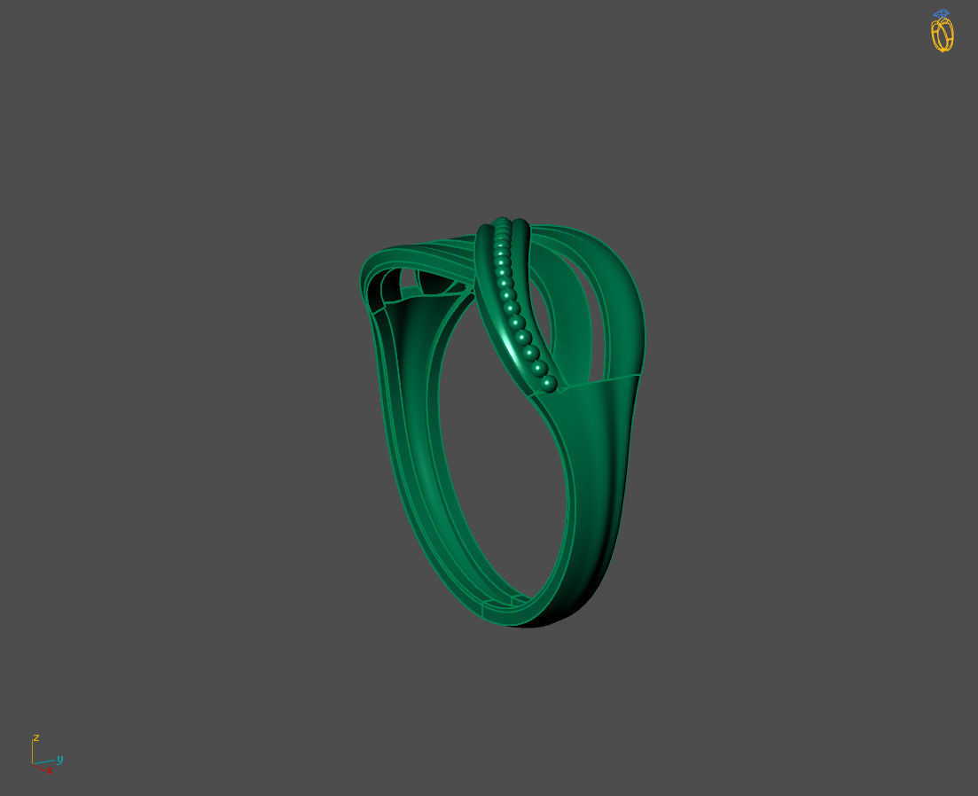 Women Plain Ring Ready STL 3DM Models Womens Rings 3D models 3D print model_3