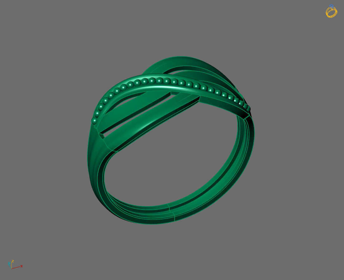 Women Plain Ring Ready STL 3DM Models Womens Rings 3D models 3D print model_2