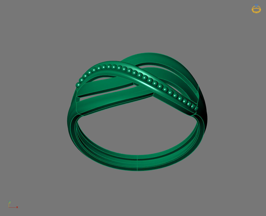 Women Plain Ring Ready STL 3DM Models Womens Rings 3D models 3D print model_4