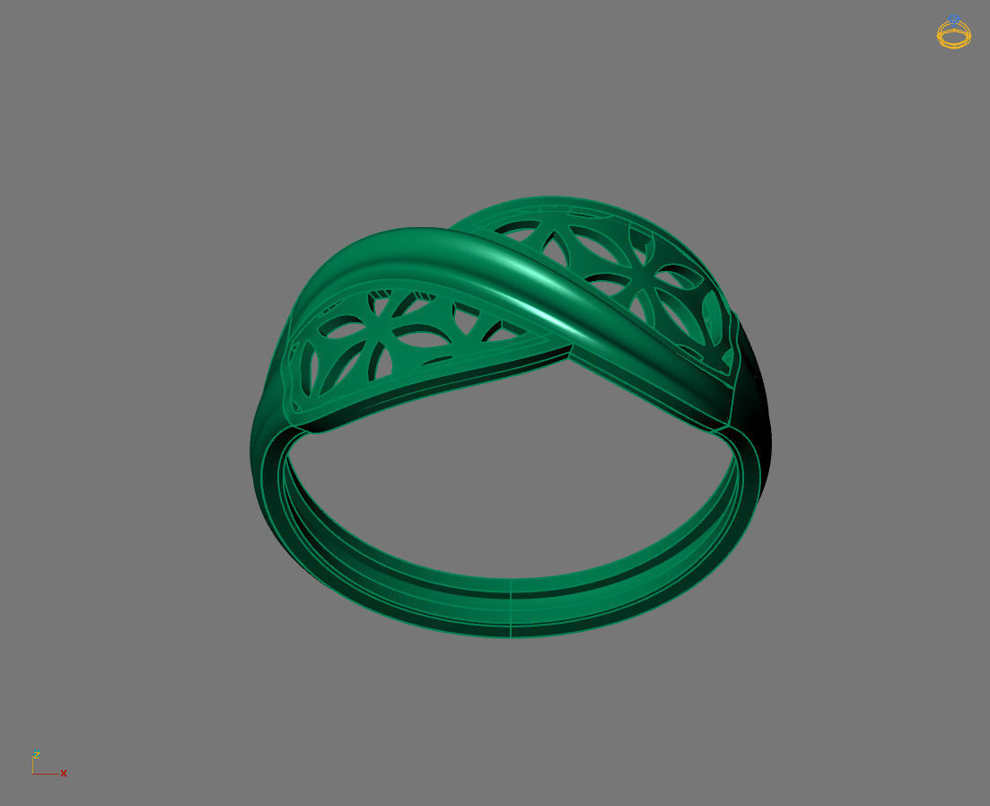 Women Plain Ring Ready STL 3DM Models Womens Rings 3D models 3D print model_4