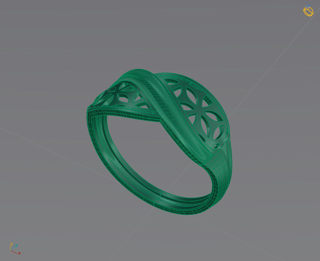 Women Plain Ring Ready STL 3DM Models Womens Rings 3D models 3D print model_1