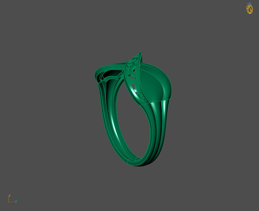 Women Plain Ring Ready STL 3DM Models Womens Rings 3D models 3D print model_3