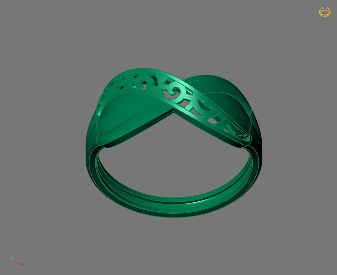 Women Plain Ring Ready STL 3DM Models Womens Rings 3D models 3D print model_4