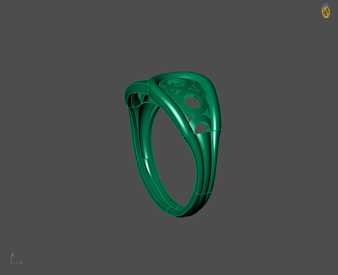 Women Plain Ring Ready STL 3DM Models Womens Rings 3D models 3D print model_3
