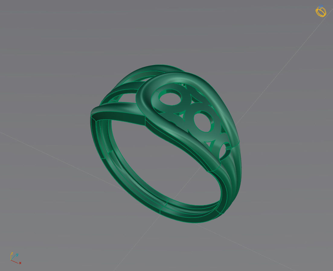 Women Plain Ring Ready STL 3DM Models Womens Rings 3D models 3D print model_1