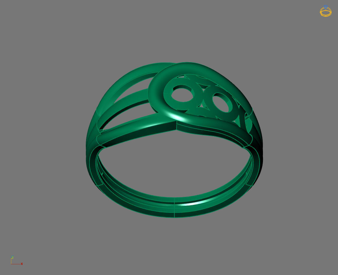 Women Plain Ring Ready STL 3DM Models Womens Rings 3D models 3D print model_4