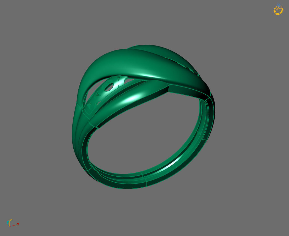 Women Plain Ring Ready STL 3DM Models Womens Rings 3D models 3D print model_2