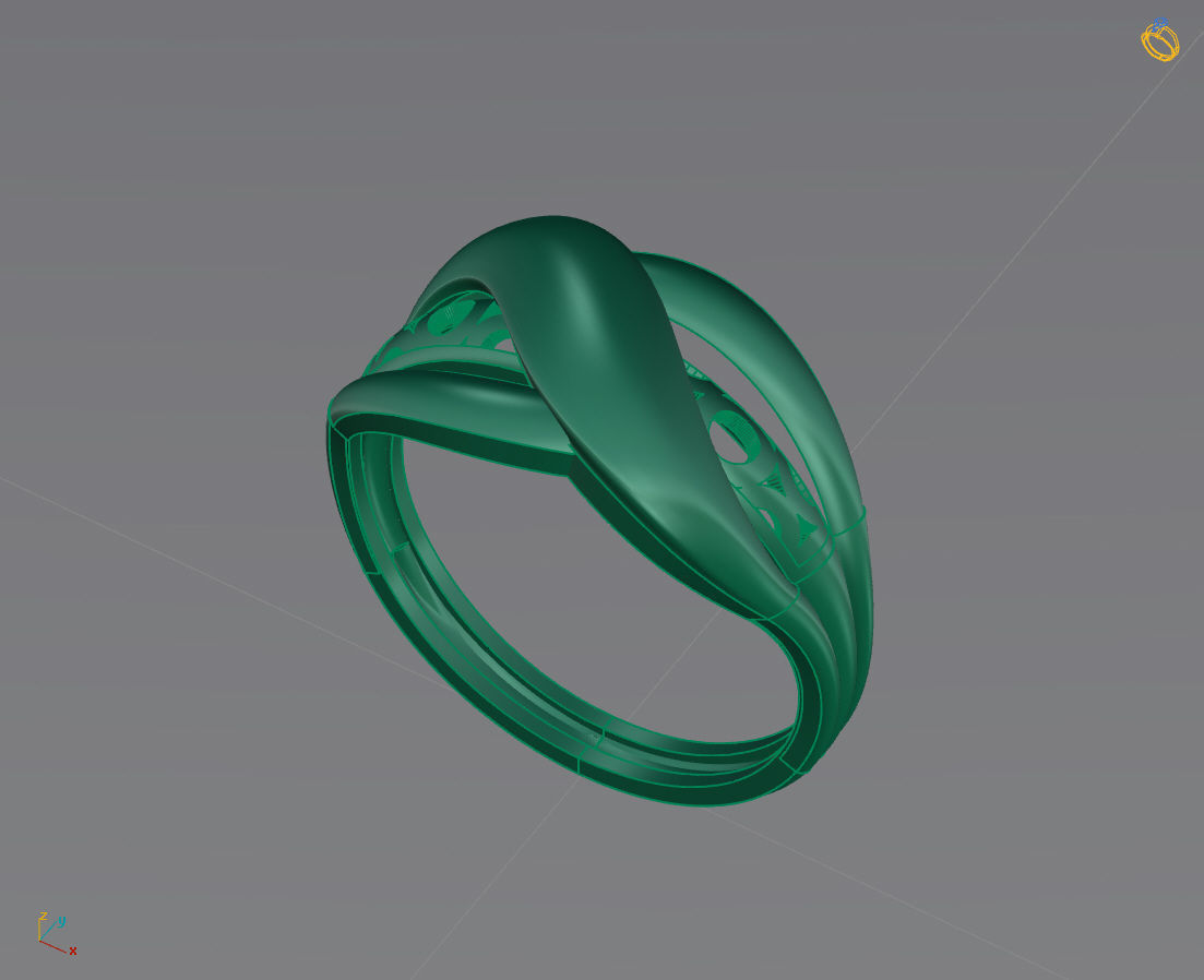 Women Plain Ring Ready STL 3DM Models Womens Rings 3D models 3D print model_1