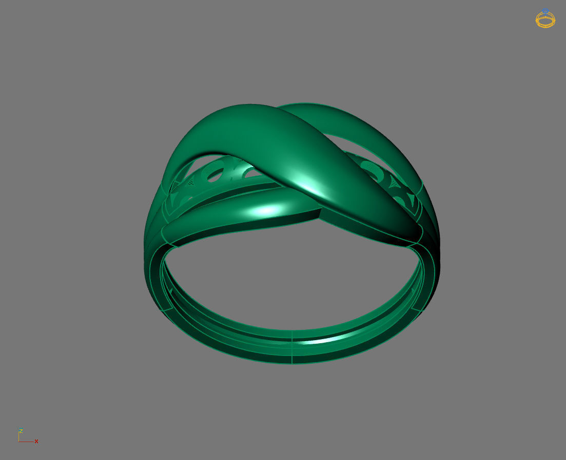 Women Plain Ring Ready STL 3DM Models Womens Rings 3D models 3D print model_4