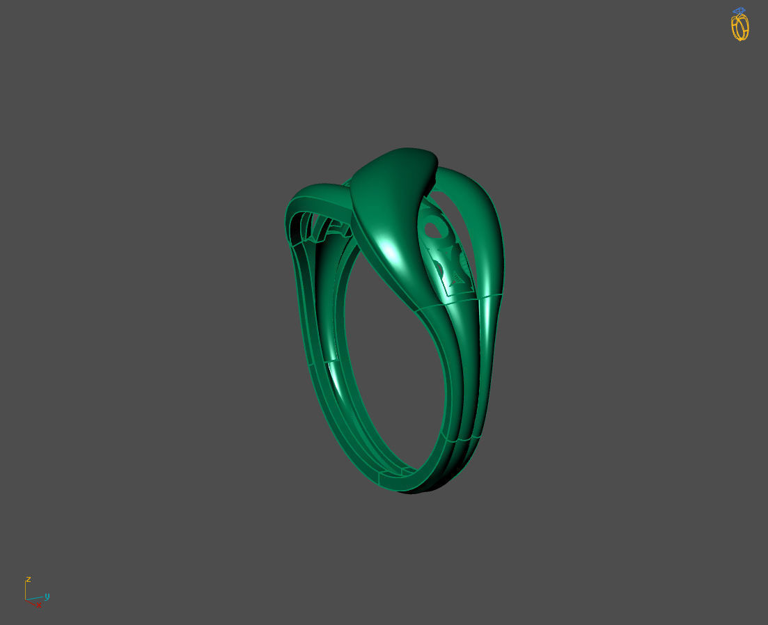 Women Plain Ring Ready STL 3DM Models Womens Rings 3D models 3D print model_3