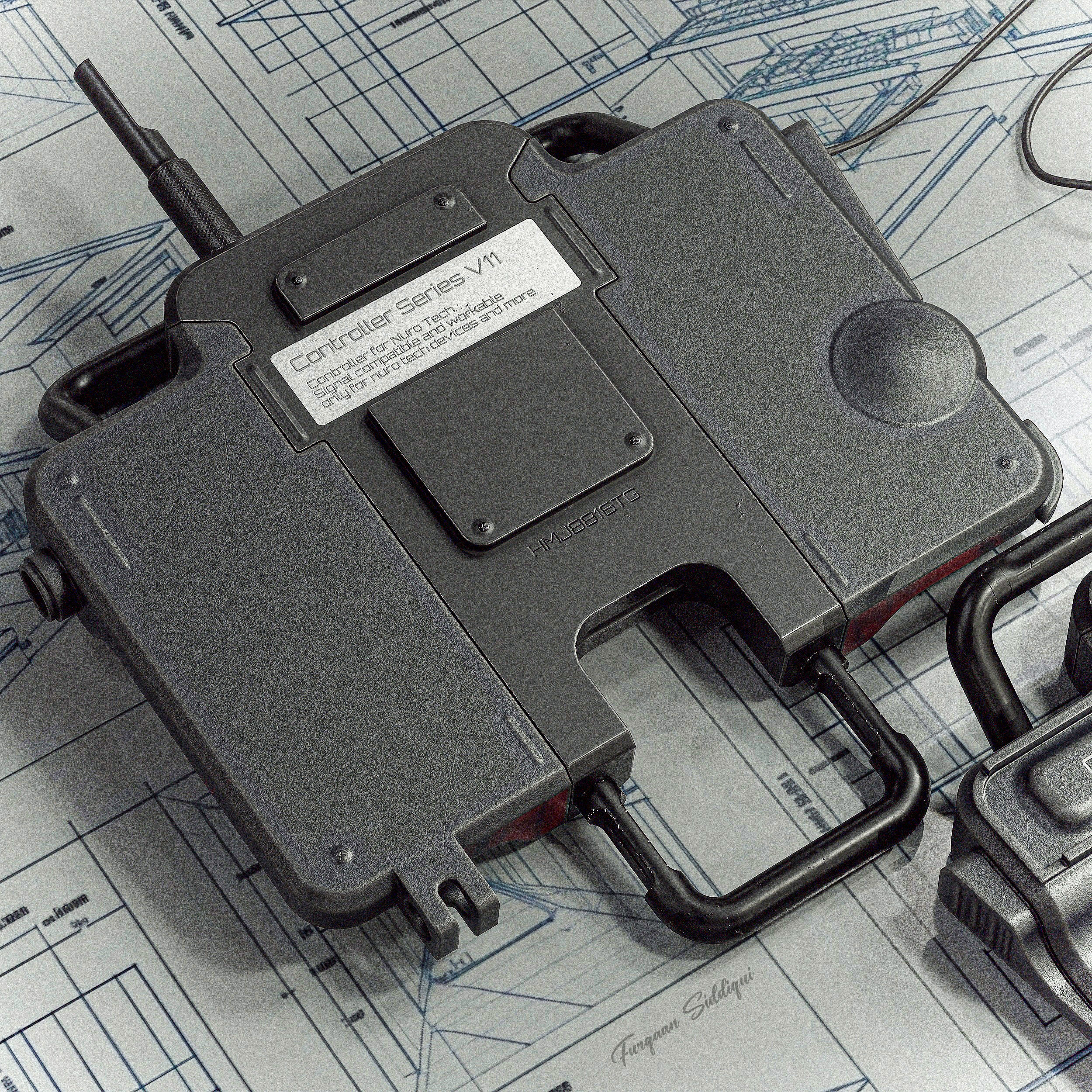 Sci-fi Controller V11 PBR Low-poly 3D model_6