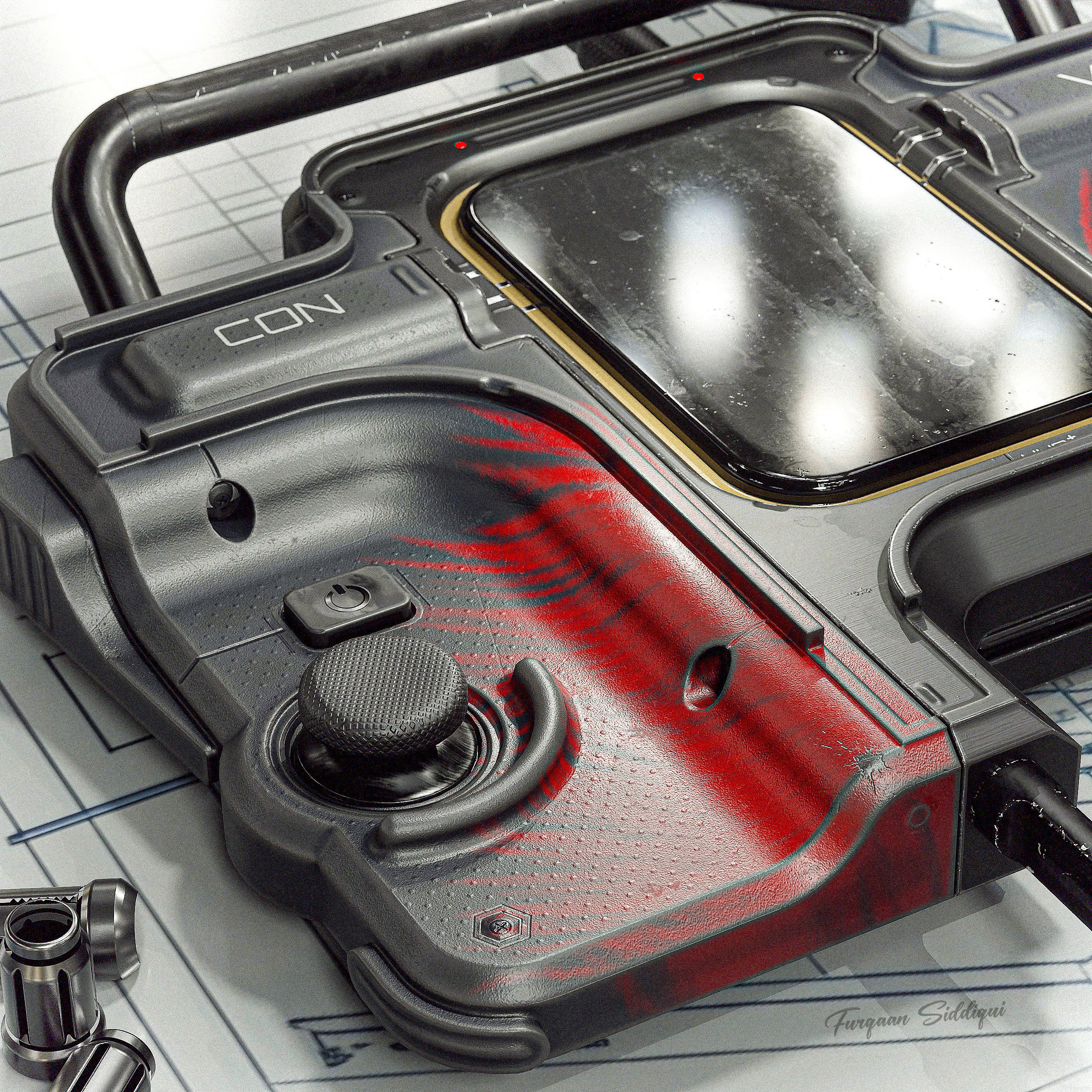 Sci-fi Controller V11 PBR Low-poly 3D model_3