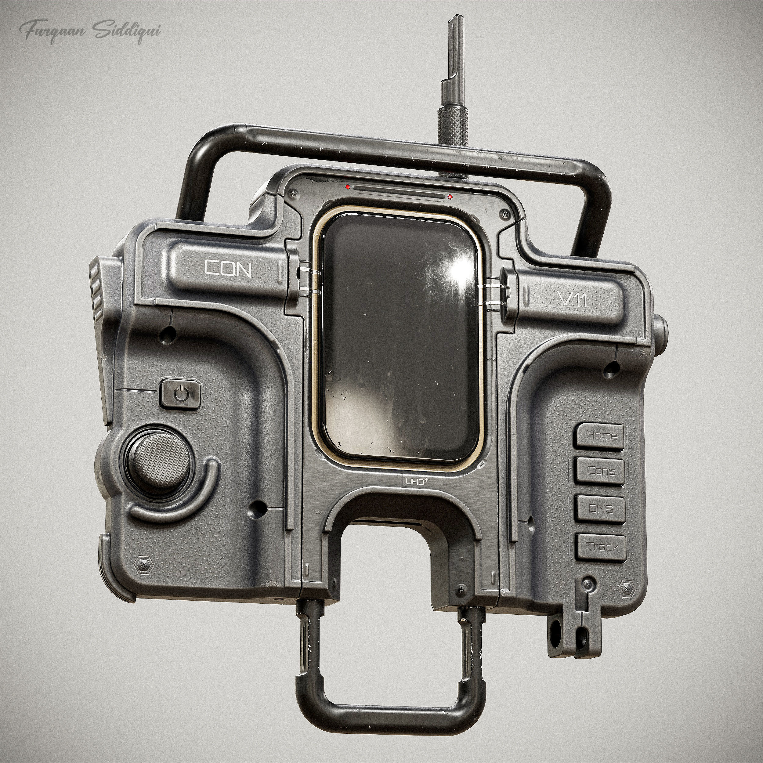 Sci-fi Controller V11 PBR Low-poly 3D model_10