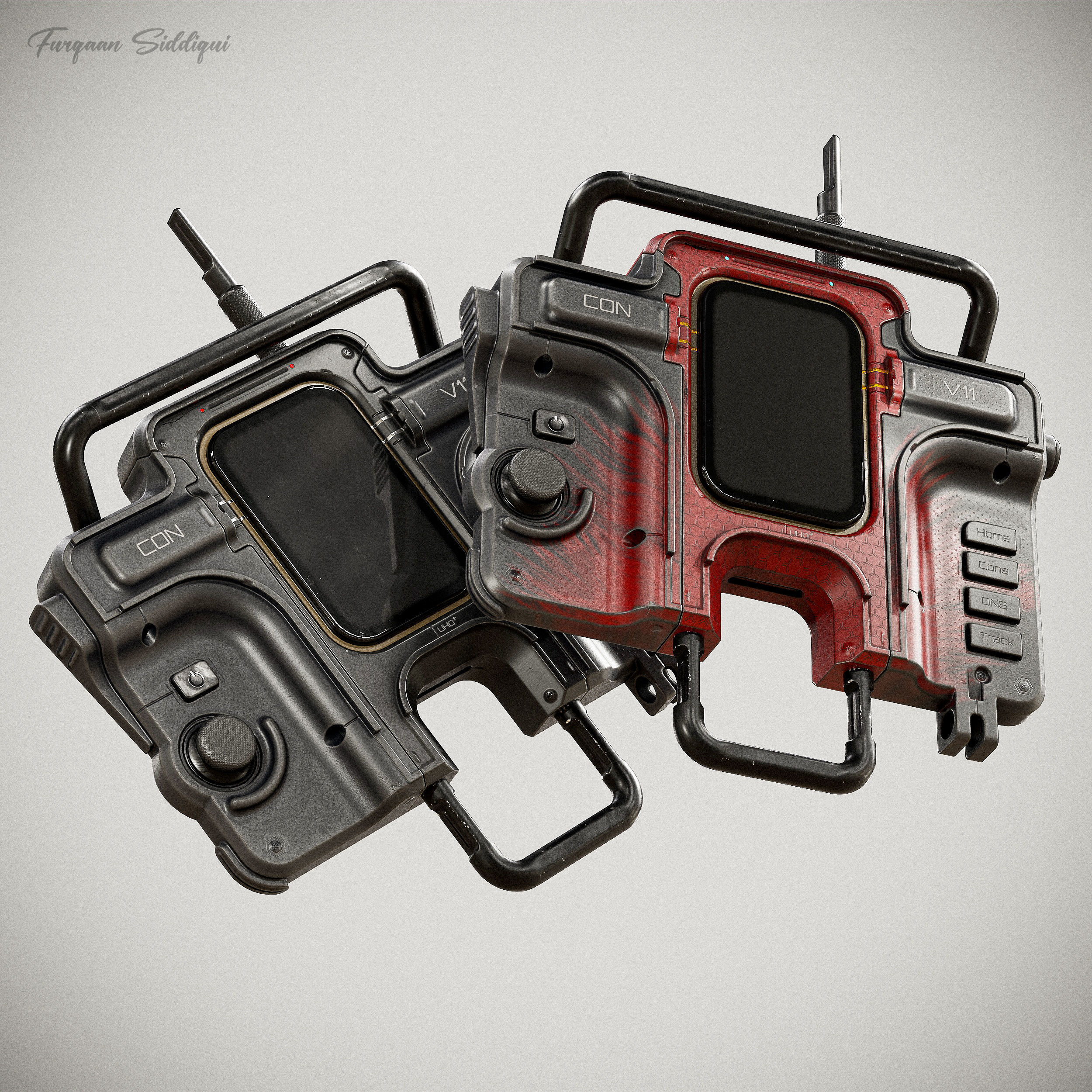 Sci-fi Controller V11 PBR Low-poly 3D model_9