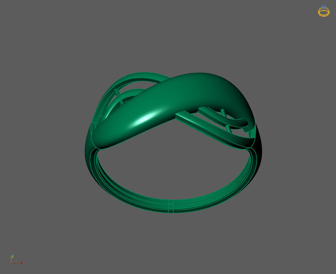 Women Plain Ring Ready STL 3DM Models Womens Rings 3D models 3D print model_4