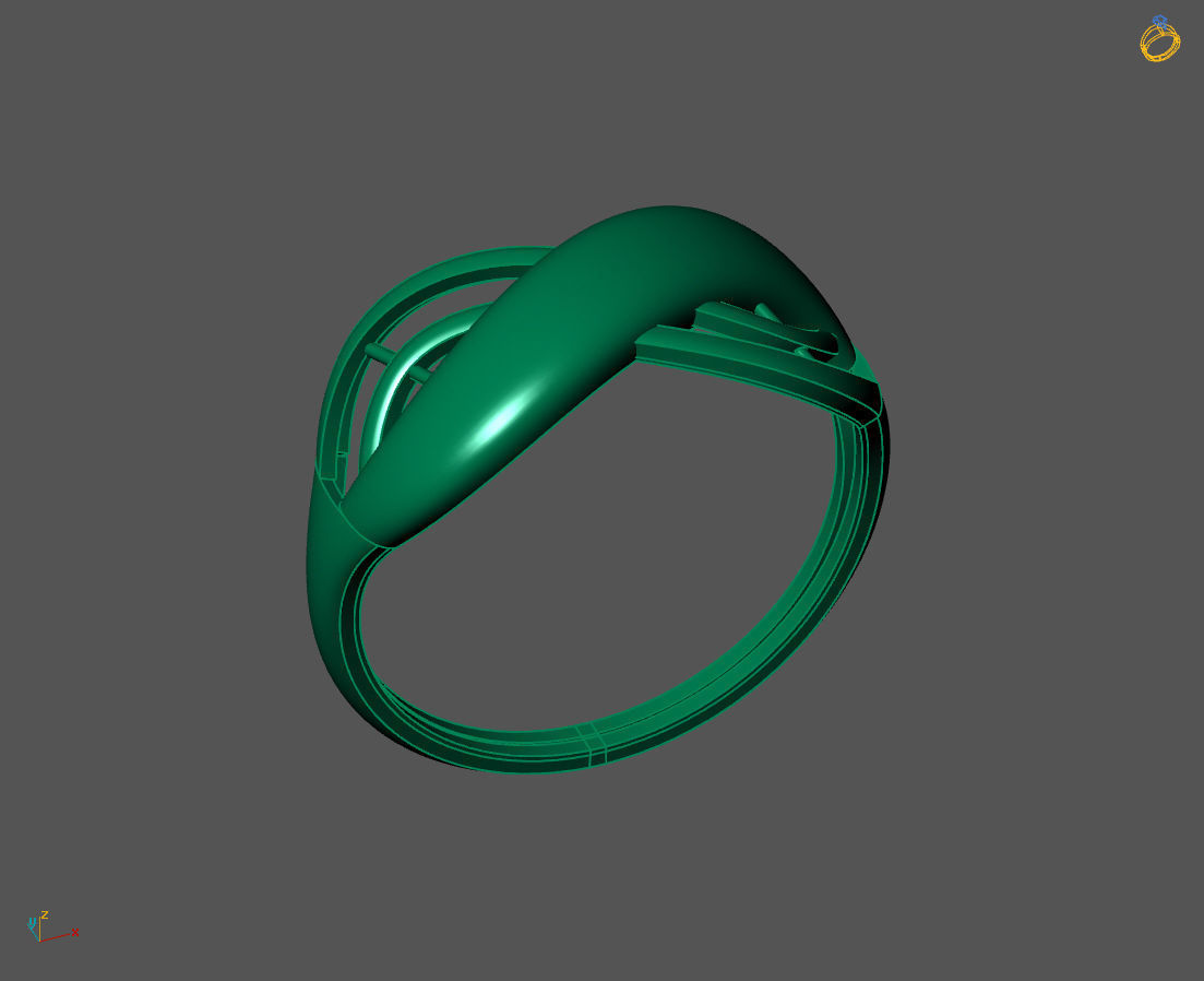 Women Plain Ring Ready STL 3DM Models Womens Rings 3D models 3D print model_2