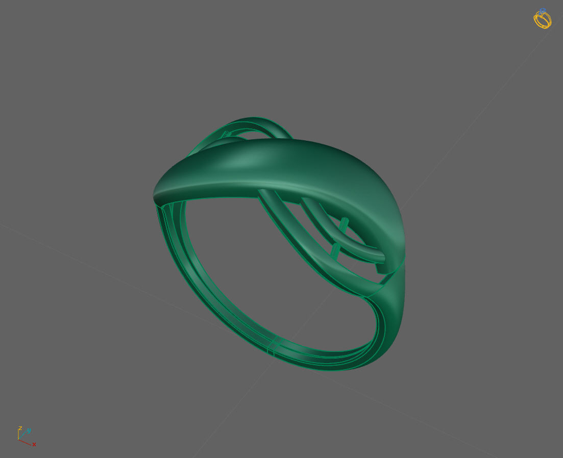 Women Plain Ring Ready STL 3DM Models Womens Rings 3D models 3D print model_1