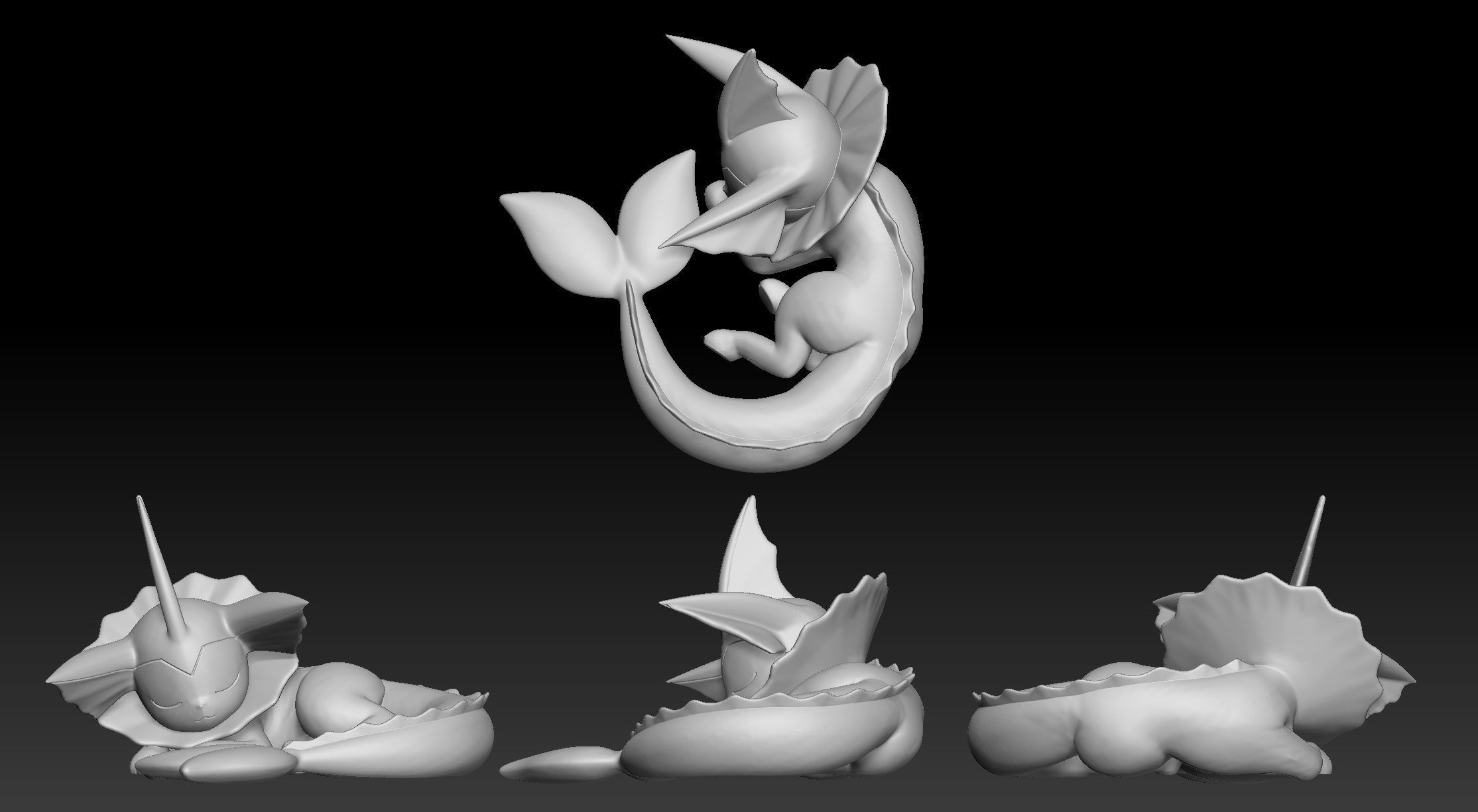 Pokemon Vaporeon 3D print model_1