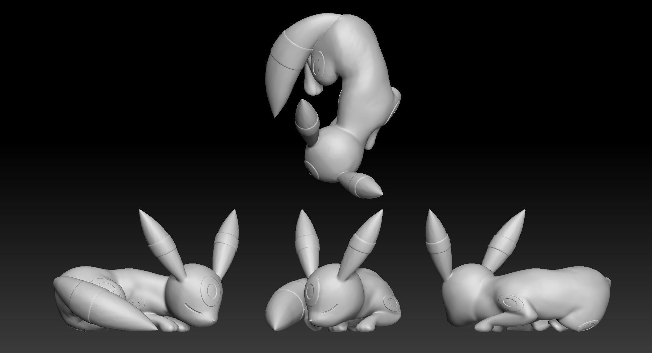 Pokemon Umbreon 3D print model_1